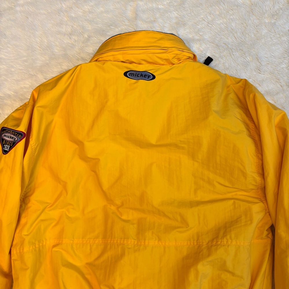 Vintage The Disney Store Yellow Mickey Mouse 1/4 Zip Pullover Parka Coat XL - Picture 6 of 6